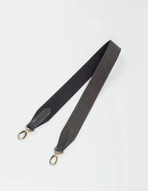O My Bag - Short Shoulder Strap Black Leather - UNNA S