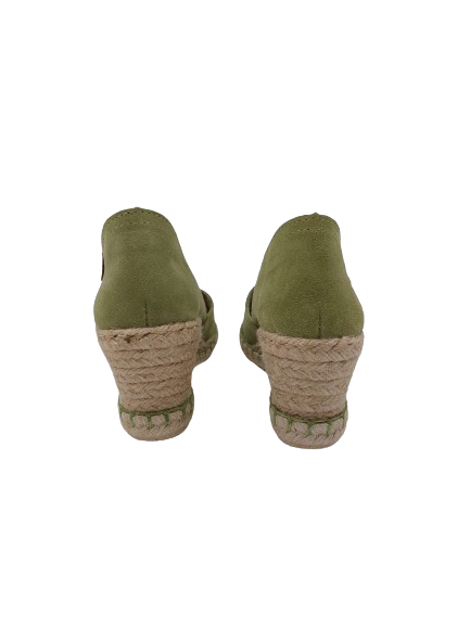 Verbenas - Sella Wedge Espadrille Green