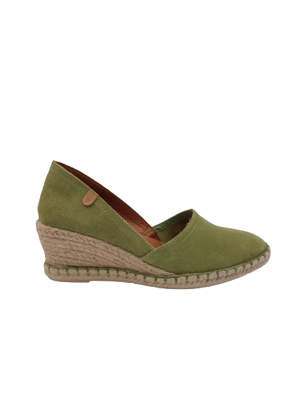 Verbenas - Sella Wedge Espadrille Green