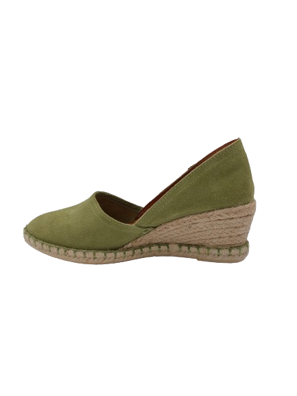 Verbenas - Sella Wedge Espadrille Green