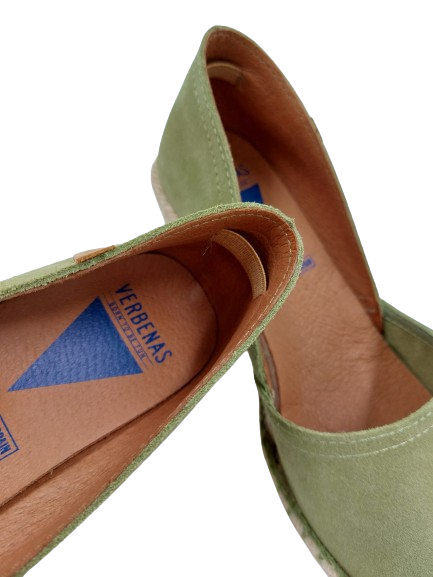 Verbenas - Sella Wedge Espadrille Green