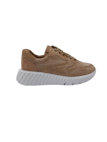 Unisa - Sneaker Beige/white Suede