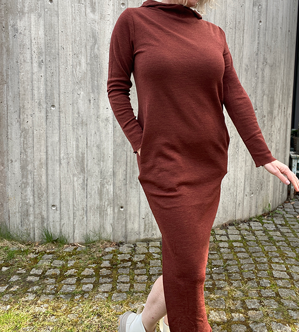 By Basics - Merino Wool Dress Rosewood
