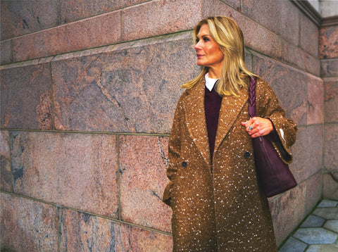 Skills Milano - Ellen Wool Blend Coat Tweed Brown