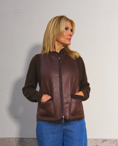 Urbancode London Studio - Reversible Faux Vest Brown