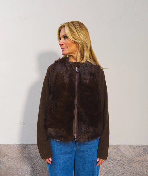 Urbancode London Studio - Reversible Faux Vest Brown