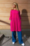By Basics - Ruffel Sleeve Merino Dress Pink