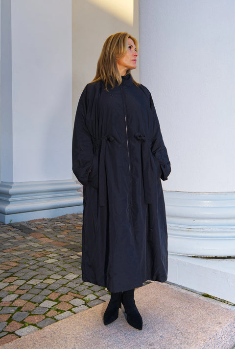 MeiMeij - Mireja Trench-Style Coat Black