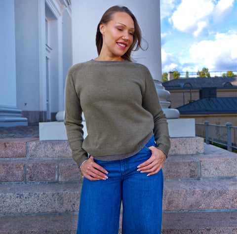 BTF•CPH - Cashmere-Merino Pullover Olive Green