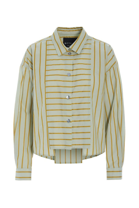 Bitte Kai Rand - Striped Shirt Mint/Gold