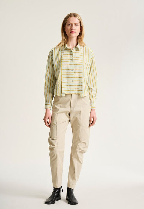 Bitte Kai Rand - Striped Shirt Mint/Gold