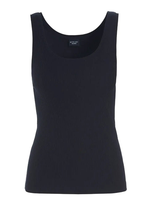 Bitte Kai Rand - Rib Tank Top Black - UNNA S
