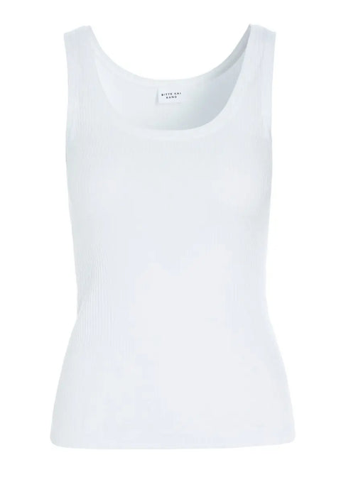 Bitte Kai Rand - Rib Tank Top White - UNNA S