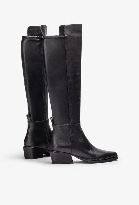Unisa - Ponted Toe Knee High Boot Black