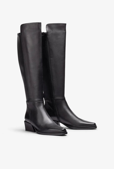 Unisa - Ponted Toe Knee High Boot Black
