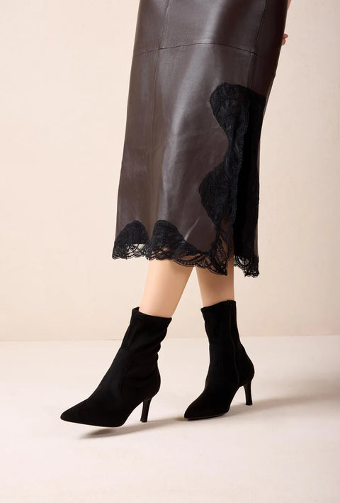 Unisa - Caterina Stretch Fabric Ankle Boot Black