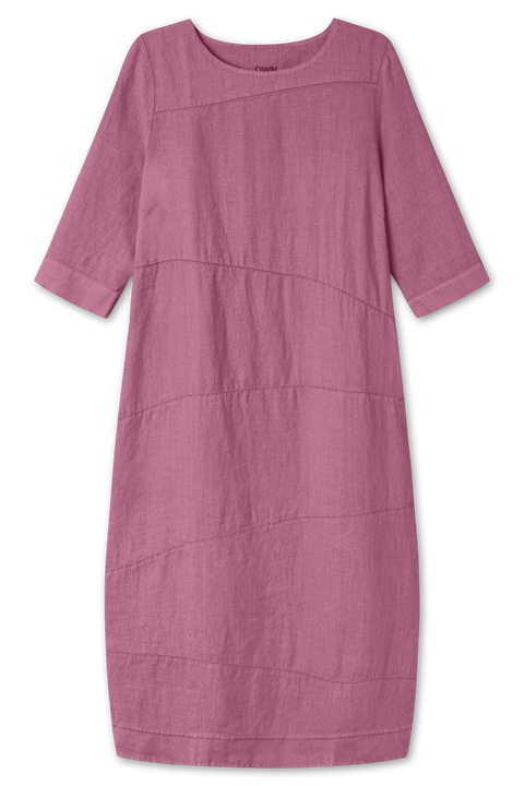 By Basics - Linen Dress Long Dusty Camelia - UNNA S