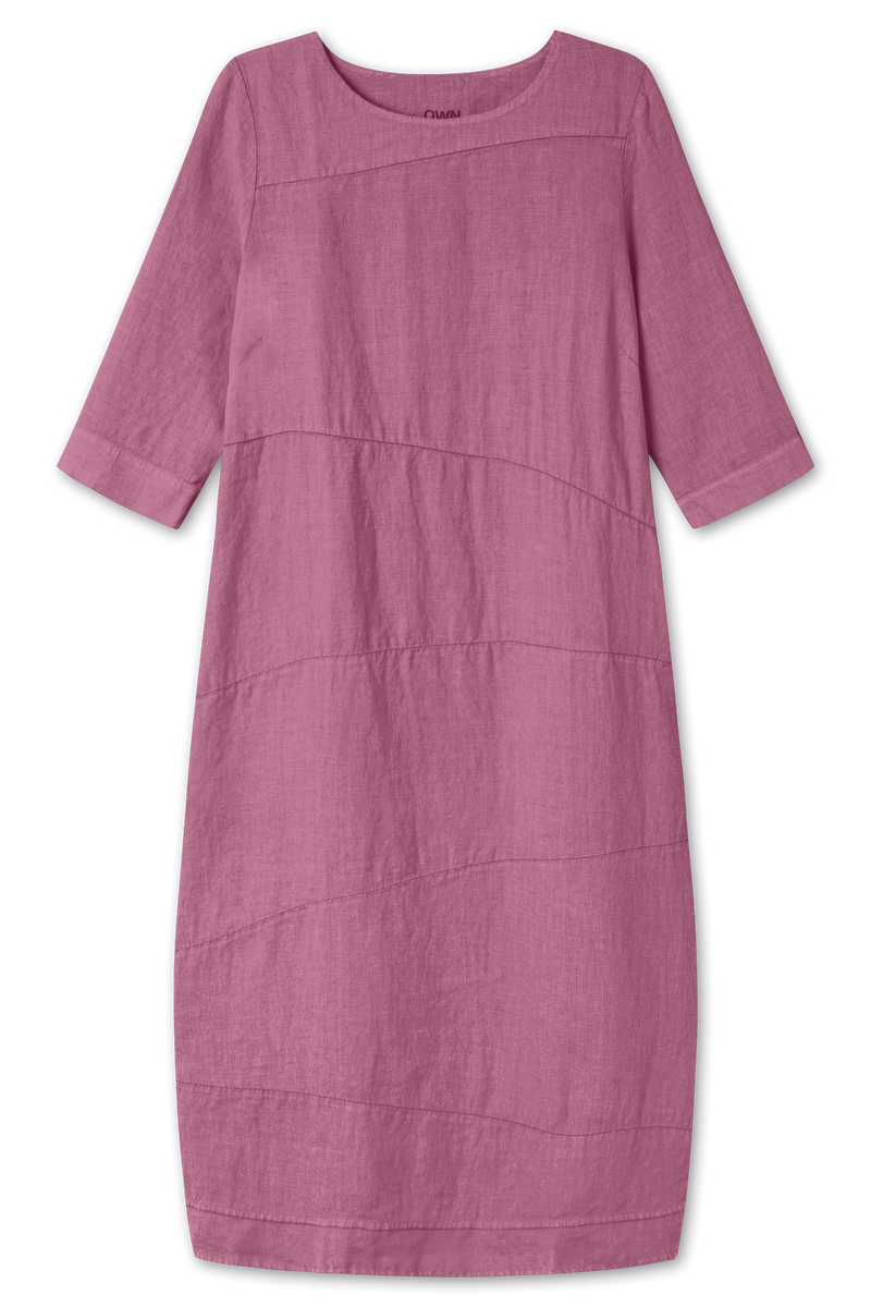 By Basics - Linen Dress Long Dusty Camelia