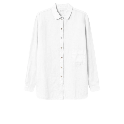 By Basics - Linen Shirt White - UNNA S