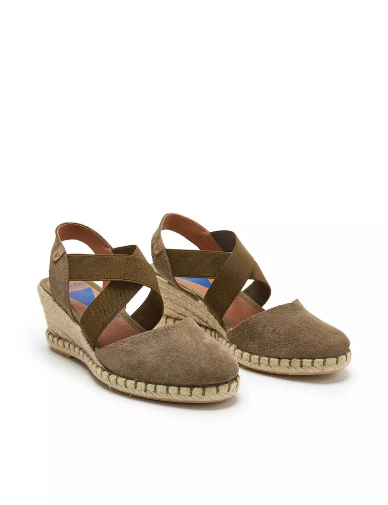 Verbenas - Mila Wedge Espadrille Khaki