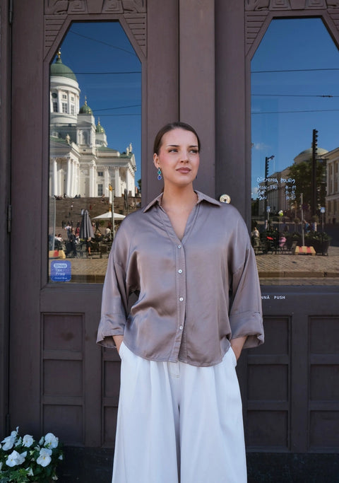 JNJ Couture - Sarella Blouse Brown UnnaS