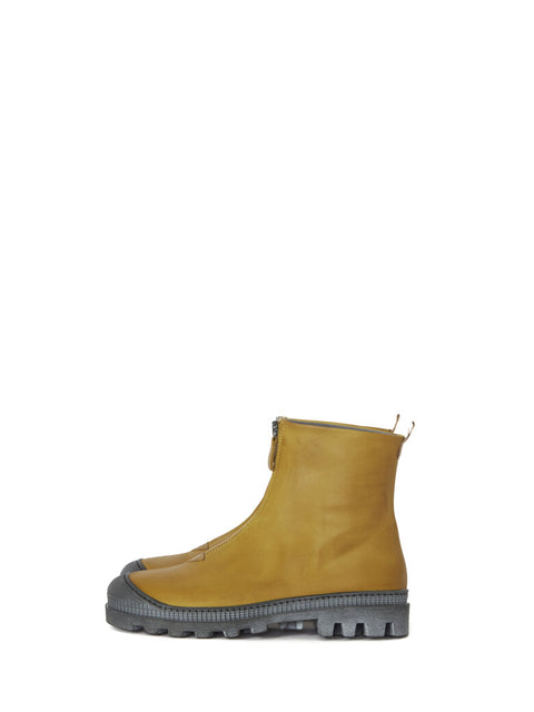 Lofina - Ankle Boot With Front Zipper Ambra
