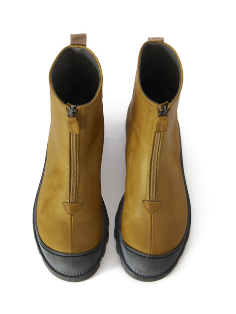 Lofina - Ankle Boot With Front Zipper Ambra