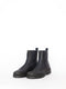 Lofina - Gasoline Front Zipper Ankle Boot Black
