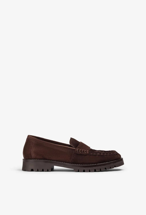 Unisa - Penny Suede Loafer Brown