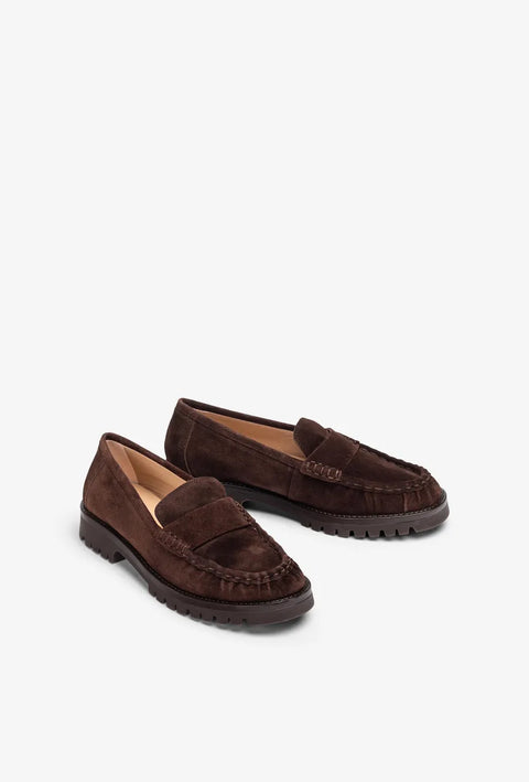 Unisa - Penny Suede Loafer Brown