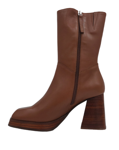 Ángel  Alarcón - Sadie Heeled Boot Brown