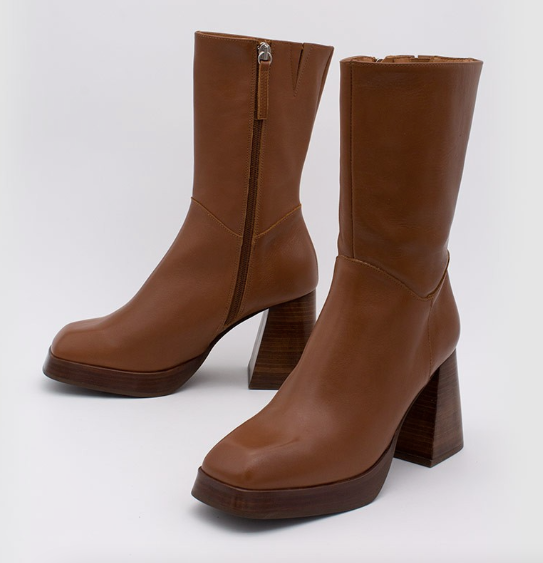 Ángel  Alarcón - Sadie Heeled Boot Brown