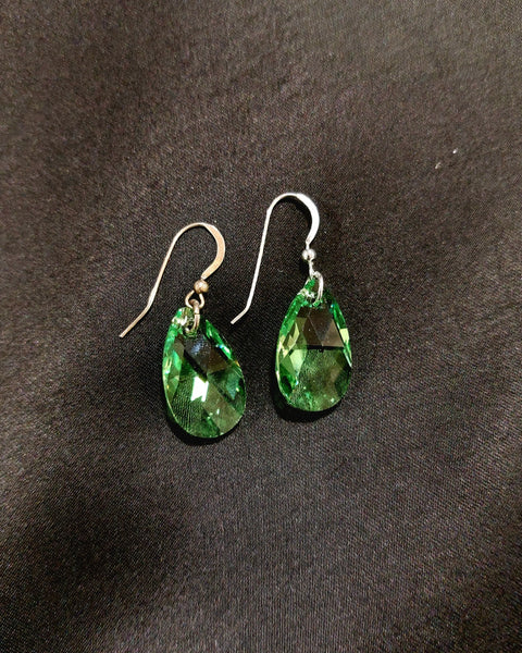 Linda Toye Jewellery - Diana Swarovski Crystal Earring Green - UNNA S