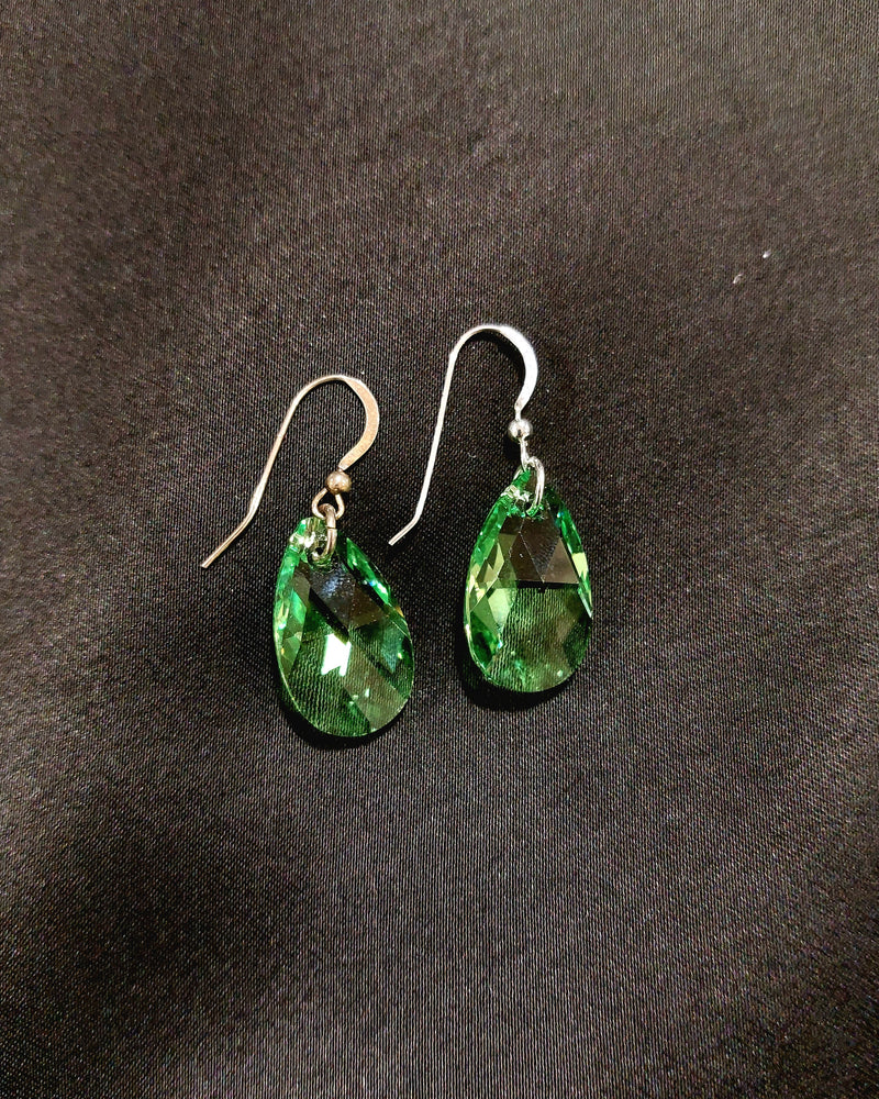 Linda Toye Jewellery - Diana Swarovski Crystal Earring Green