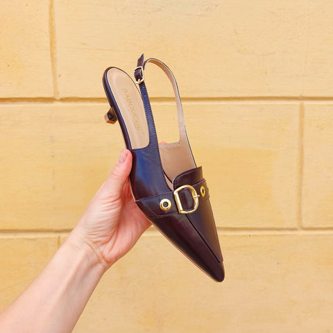 Babouche Lifestyle – Elba Slingback Coffee Brown UnnaS
