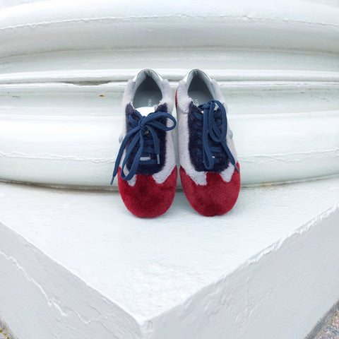Noa Harmon - Delores Teddy Sneakers Burgundy/Blue