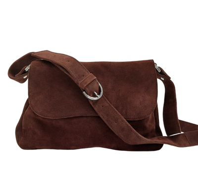 Unisa - Handbag Suede Dark Brown