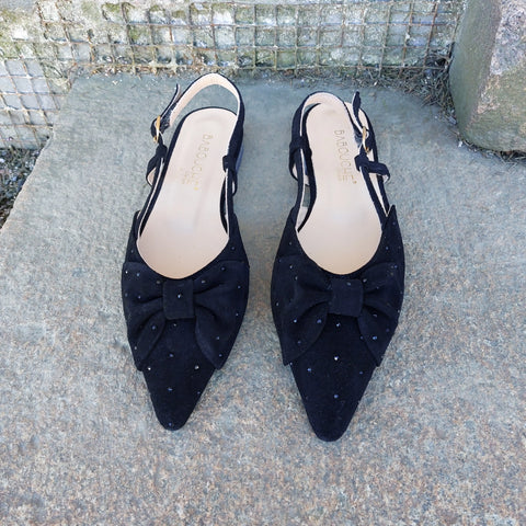 Babouche Lifestyle - Jona Suede Sandal Black UnnaS
