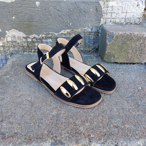 Babouche Lifestyle – Felice Sandal Black Suede UnnaS