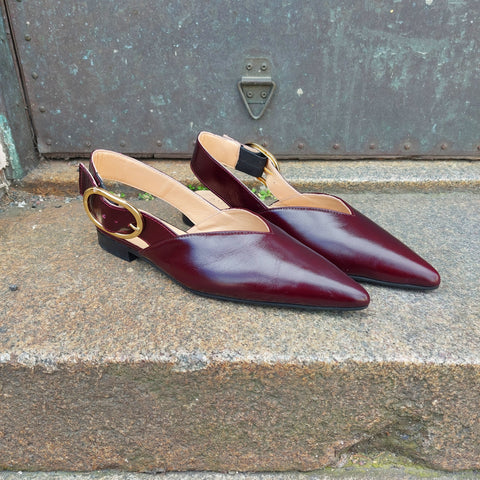 Babouche Lifestyle – Sabrina Slingback Dark Burgundy UnnaS