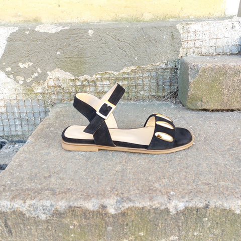 Babouche Lifestyle – Felice Sandal Black Suede UnnaS