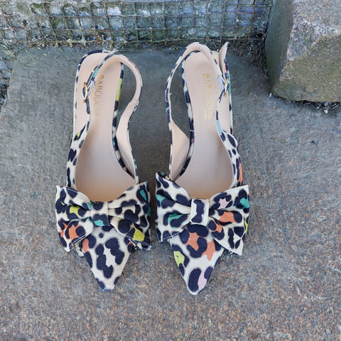 Babouche Lifestyle - Jojo Suede Slingback Multicolor Leo UnnaS
