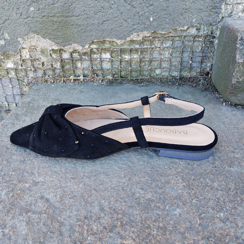 Babouche Lifestyle - Jona Suede Sandal Black UnnaS