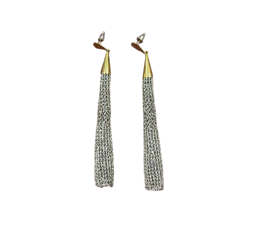 Lotta & Djossou - Oblong Earring Silver
