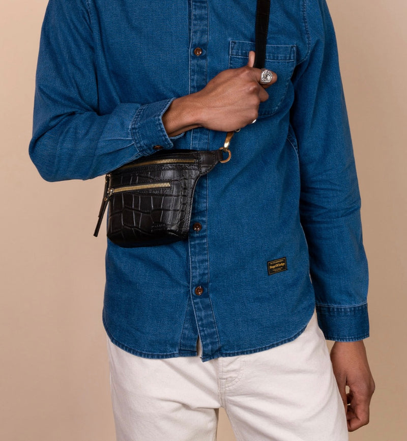 O My Bag - Beck´s Bum Bag Black Croco