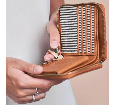 O My Bag - Sonny Square Wallet Cognac - UNNA S