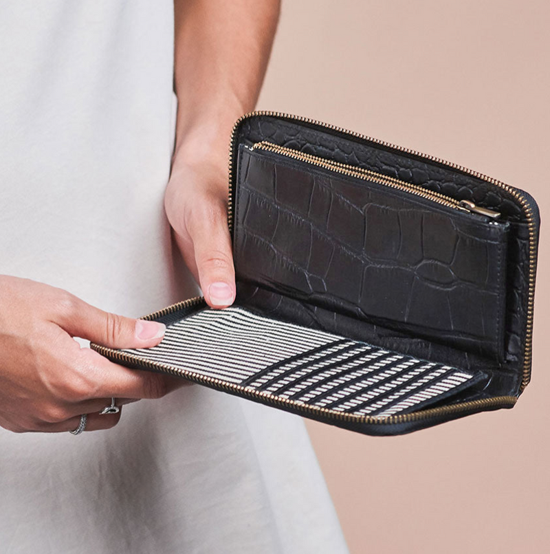 O My Bag - Sonny Wallet Black Croco
