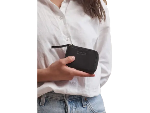 O My Bag - Coco Coin Purse Black Classic Leather - UNNA S