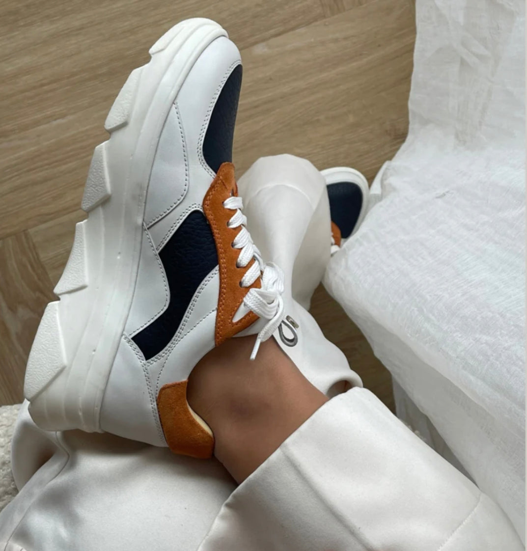 Copenhagen Shoes Matilda Sneaker Navy/Orange CS7469 UNNA S