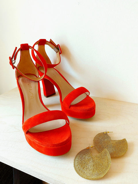 Unisa - Mindy Platform Sandal Red - UNNA S